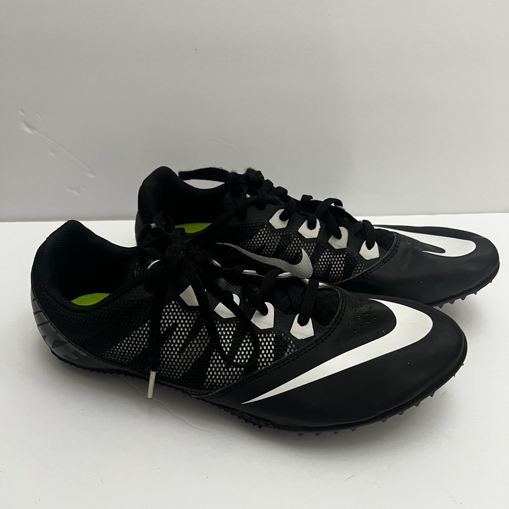 Nike Racing Track Spikes Black White Shoes US 10.5 Mens Running Athletics